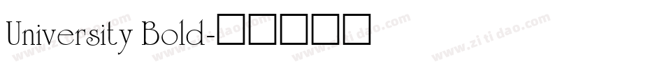 University Bold字体转换